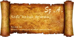 Székelyi Aranka névjegykártya