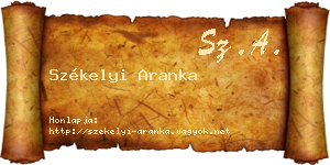 Székelyi Aranka névjegykártya