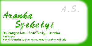 aranka szekelyi business card